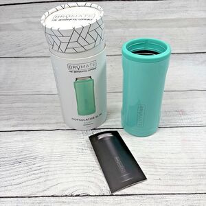 Brumate Hopsulator Slim Insulated Can Cooler Aqua for 12 oz Can NEW